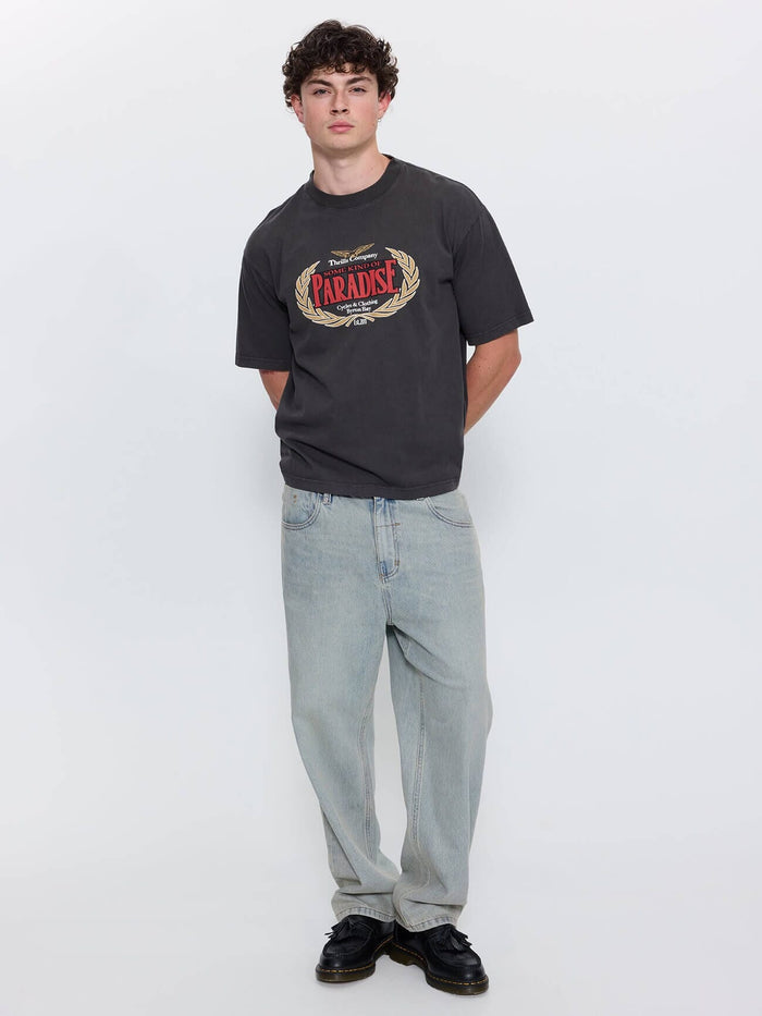 Built To Win Mid Slacker Relaxed Long Denim Jean - Light Granite Blue 26