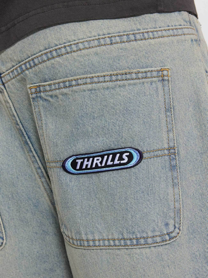Built To Win Mid Slacker Relaxed Long Denim Jean - Light Granite Blue 26