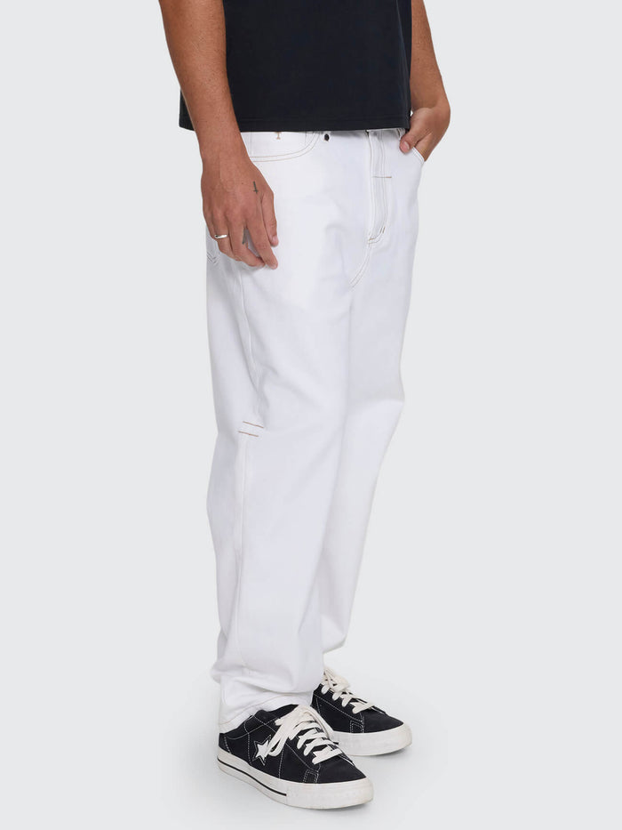 Slacker Relaxed Denim Jean - Vintage White 26