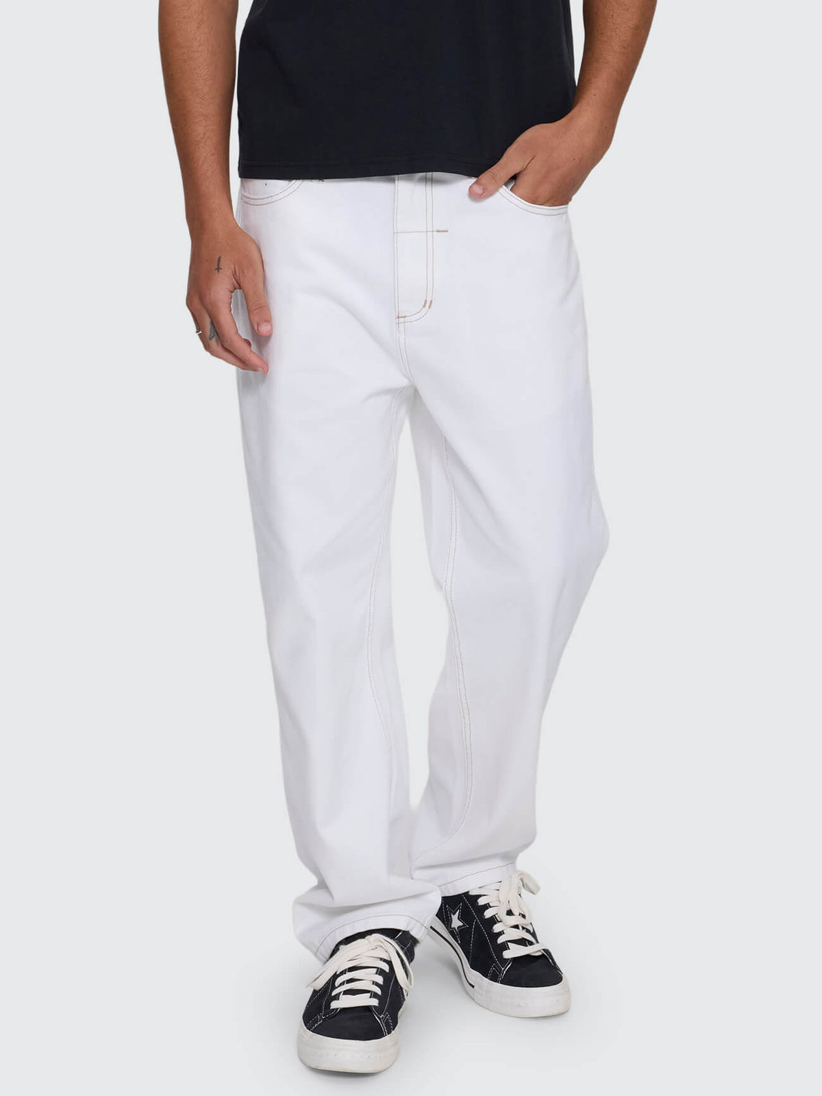 Slacker Relaxed Denim Jean - Vintage White 26