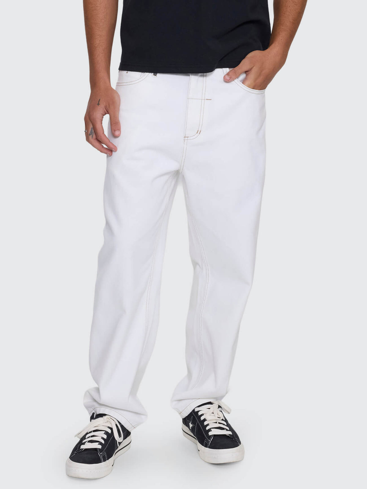 Slacker Relaxed Denim Jean - Vintage White 26