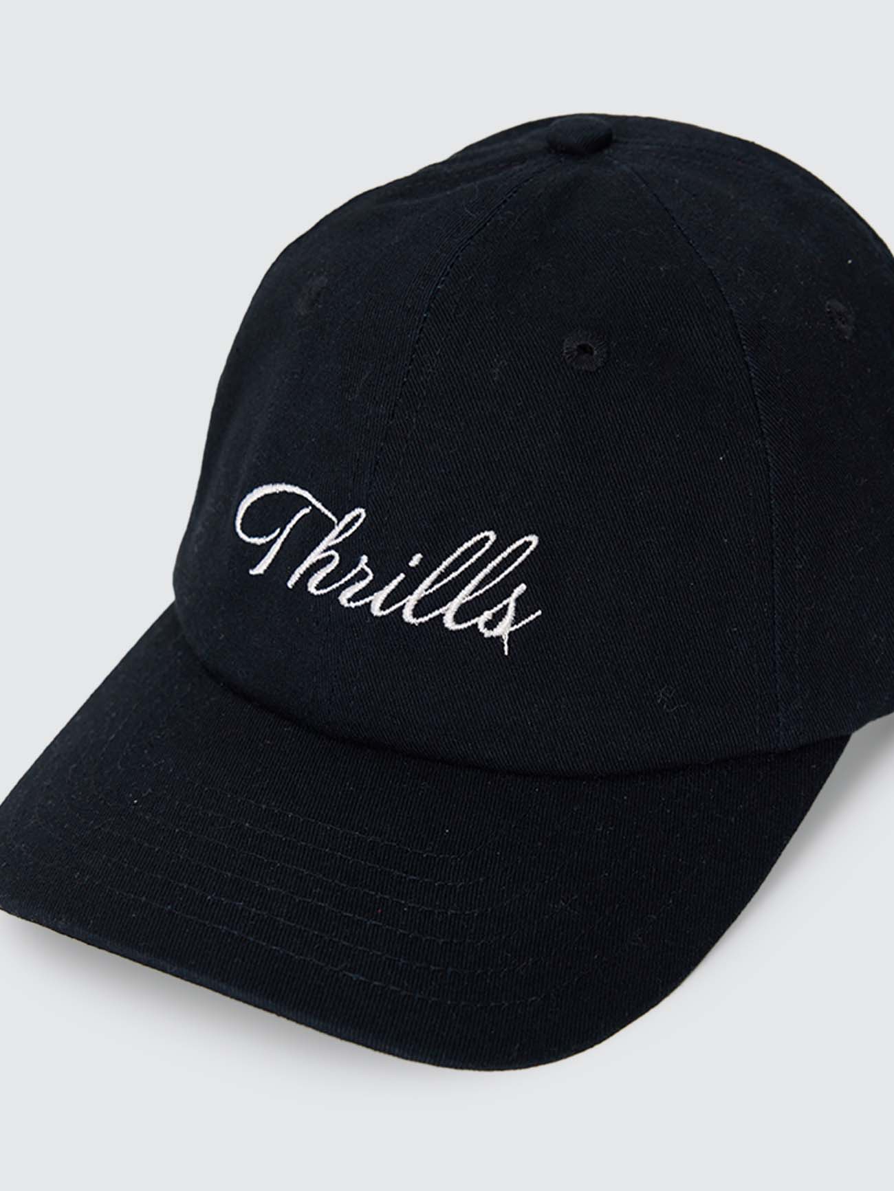 Script 6 Panel Cap - Black
