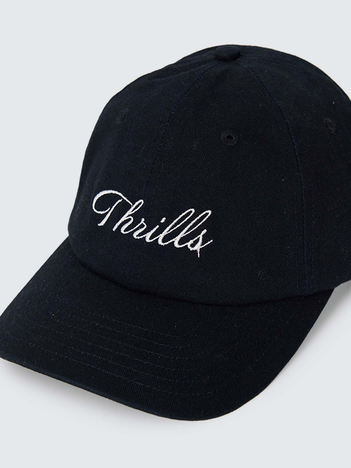 Script 6 Panel Cap - Black