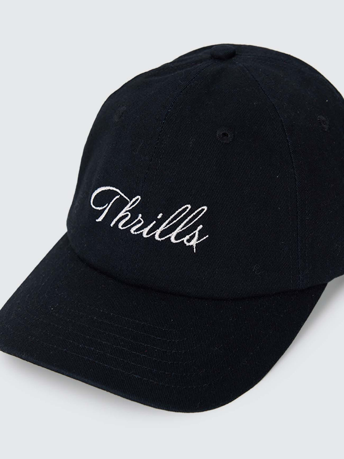 Script 6 Panel Cap - Black