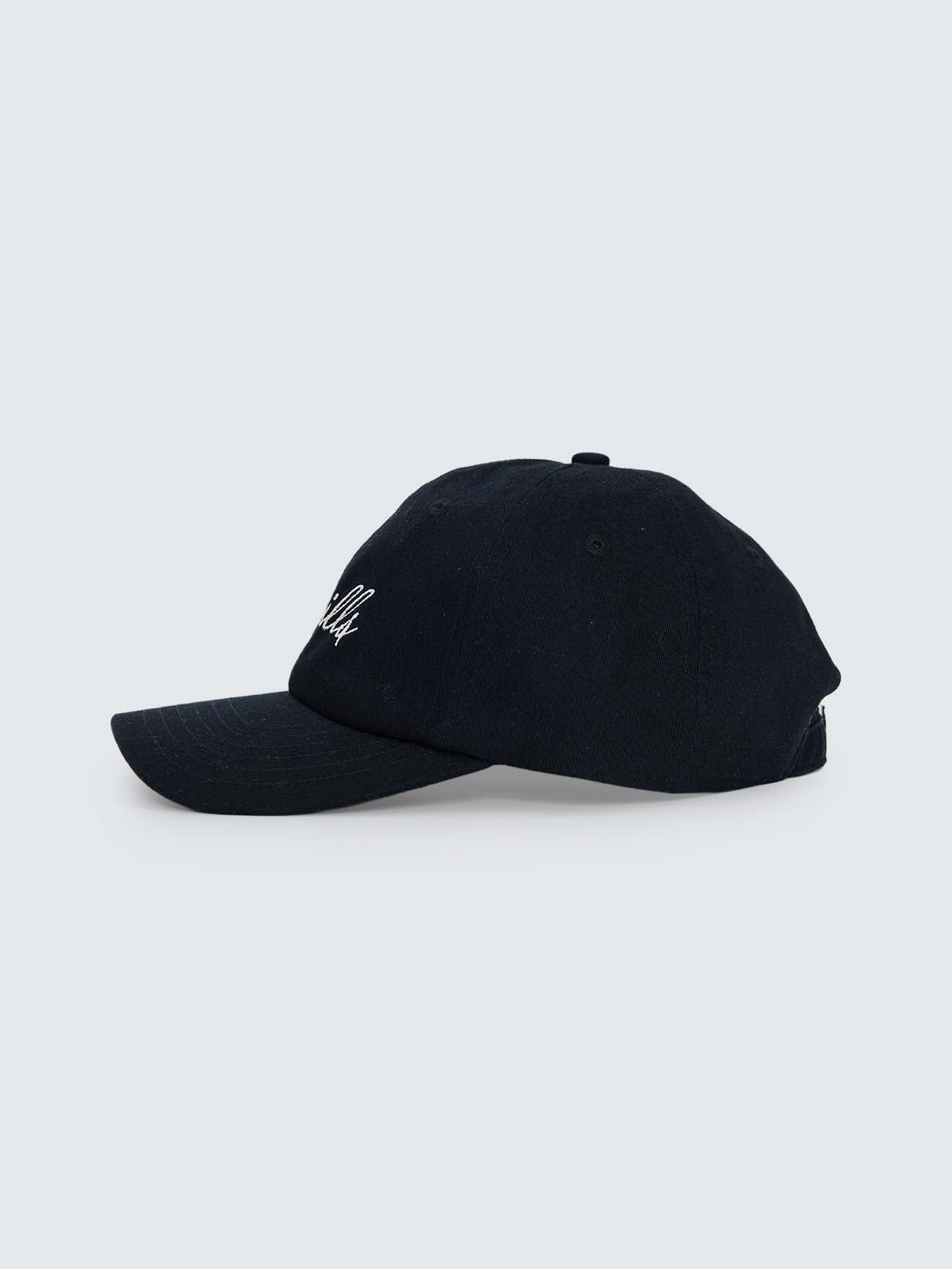Script 6 Panel Cap - Black