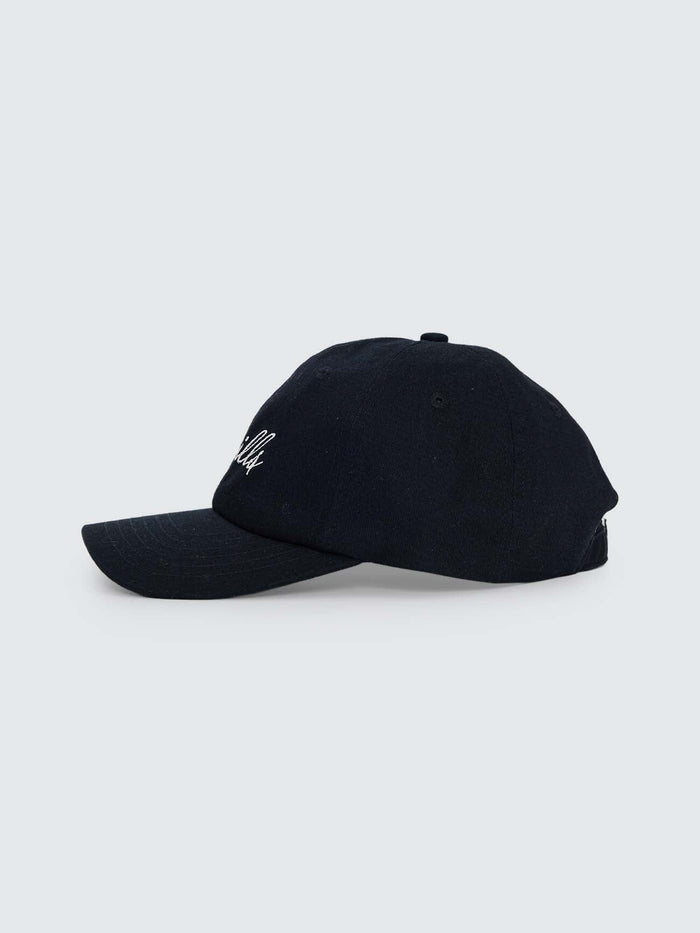 Script 6 Panel Cap - Black