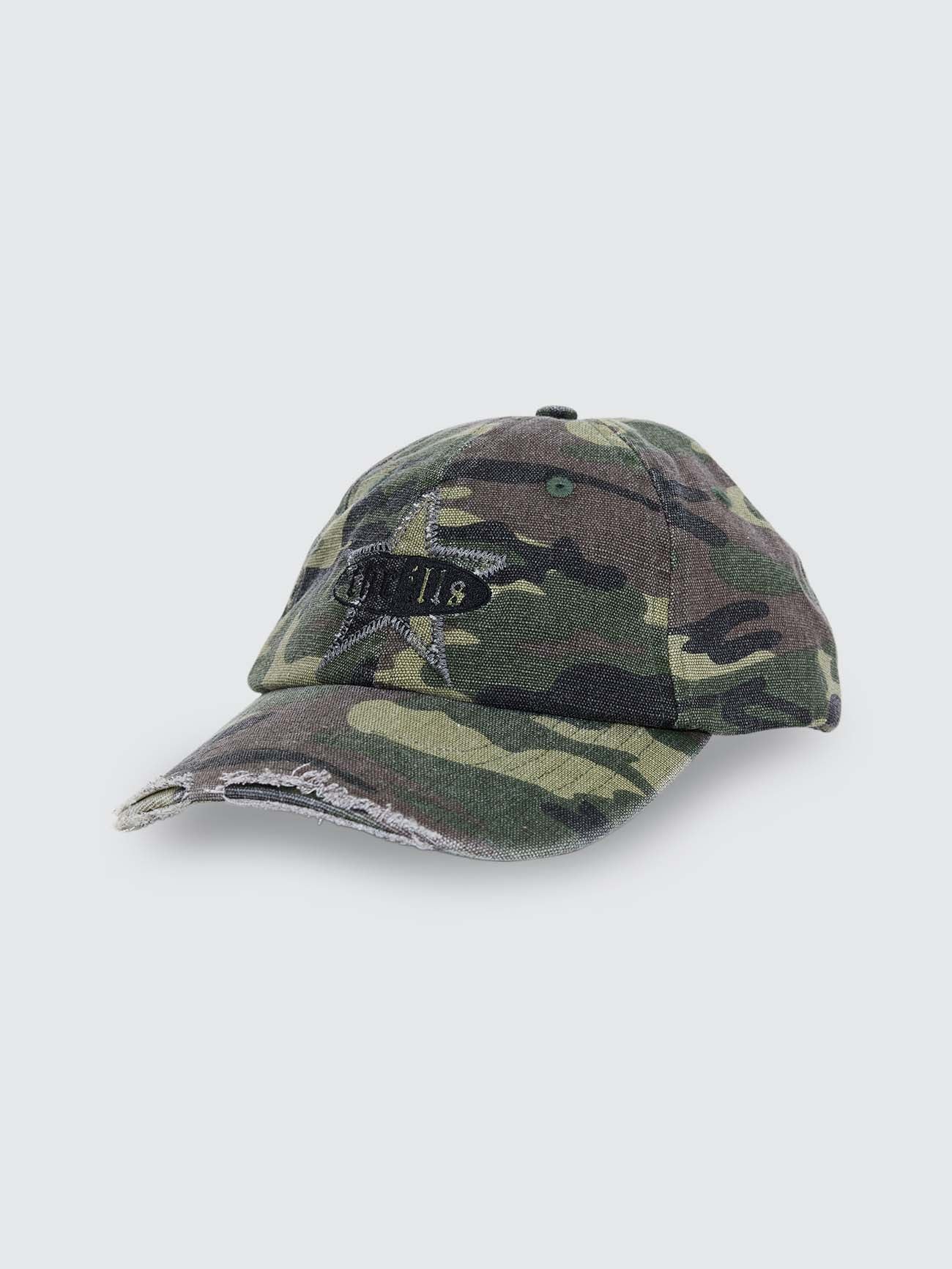 Big Star Camo 6 Panel Cap - Army Green Deep Woods Camo