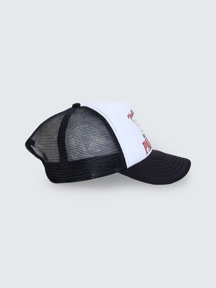 Paradise Foam Trucker Cap - Black - White