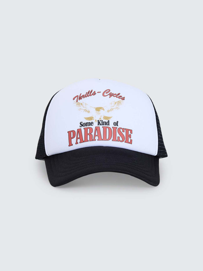 Paradise Foam Trucker Cap - Black - White