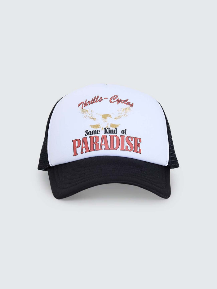 Paradise Foam Trucker Cap - Black - White