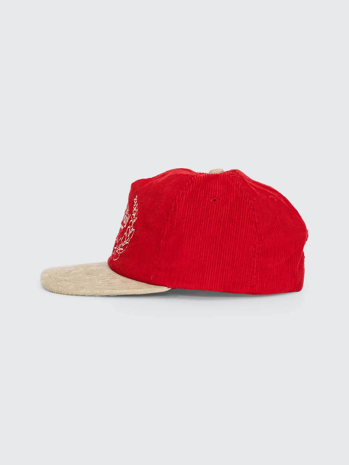 Crest 5 Panel Cap - Racing Red