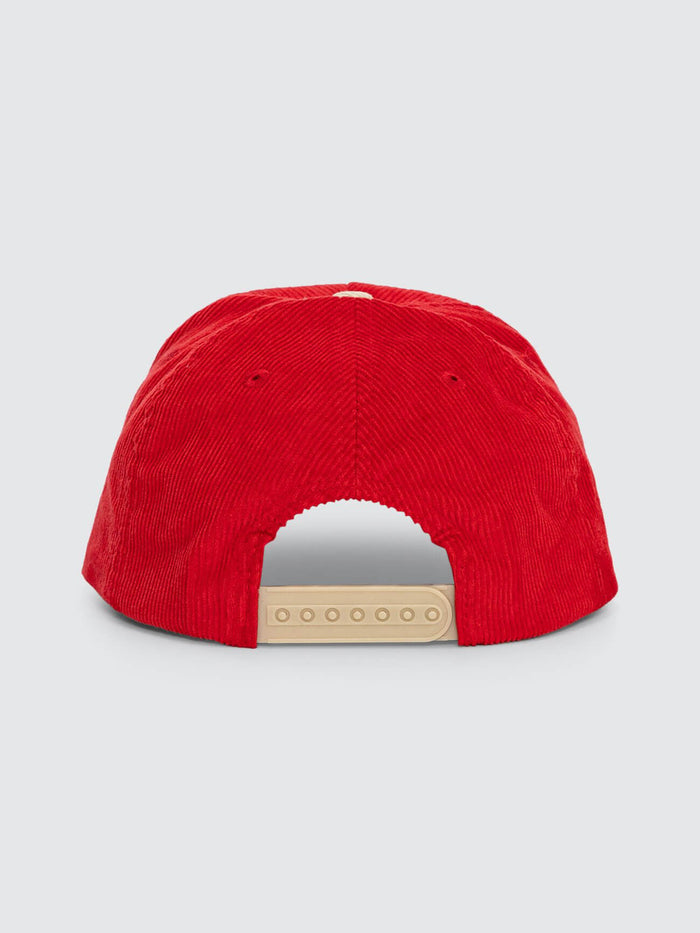 Crest 5 Panel Cap - Racing Red
