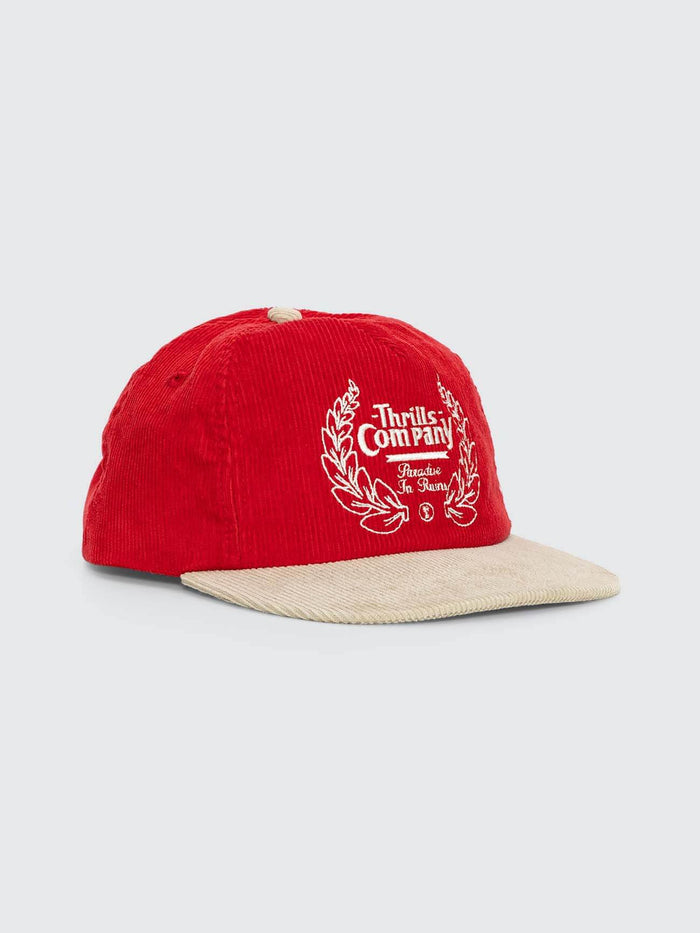 Crest 5 Panel Cap - Racing Red