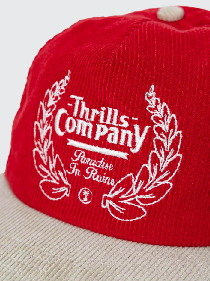 Crest 5 Panel Cap - Racing Red