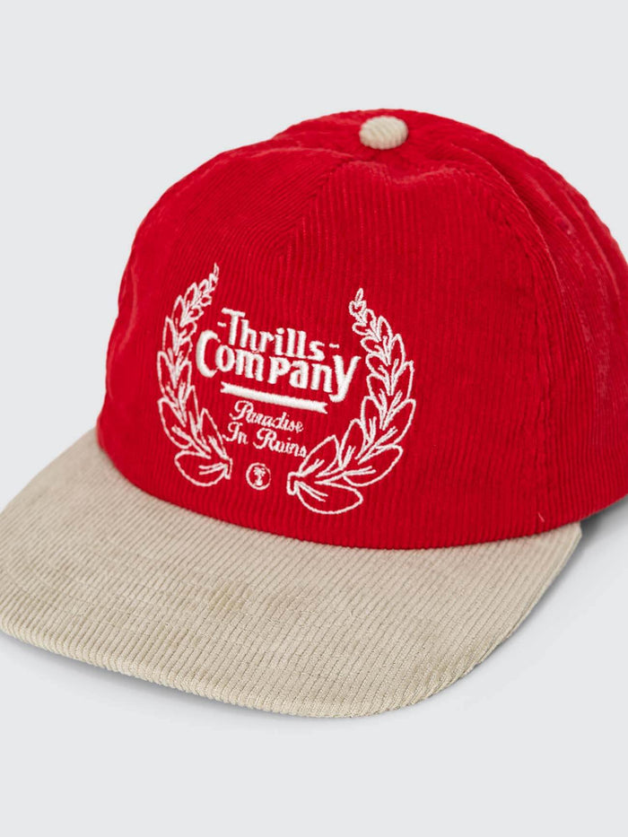 Crest 5 Panel Cap - Racing Red