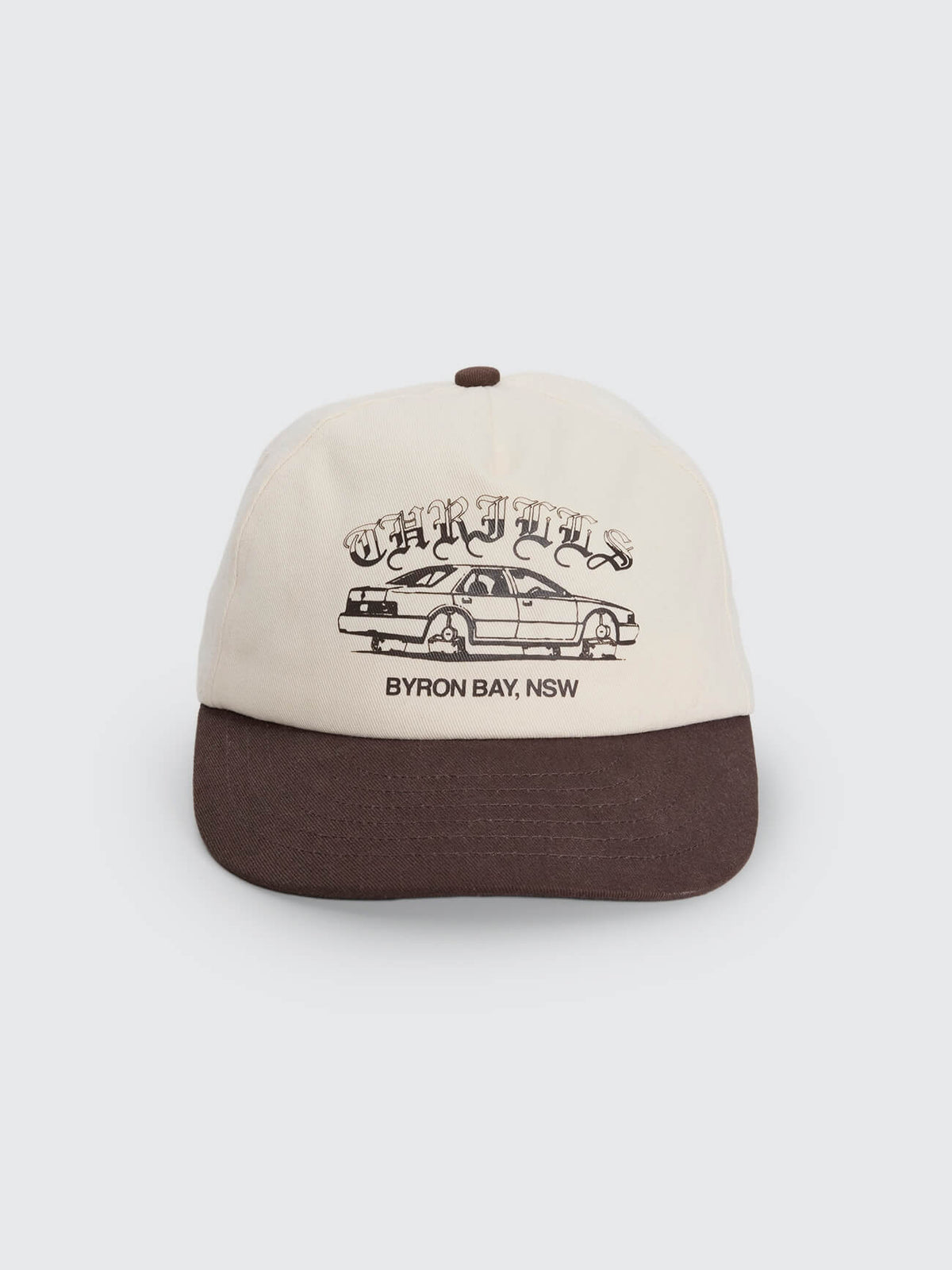 Neighbourhood 5 Panel Short Brim Cap - Dirty White - Postal Brown One Size