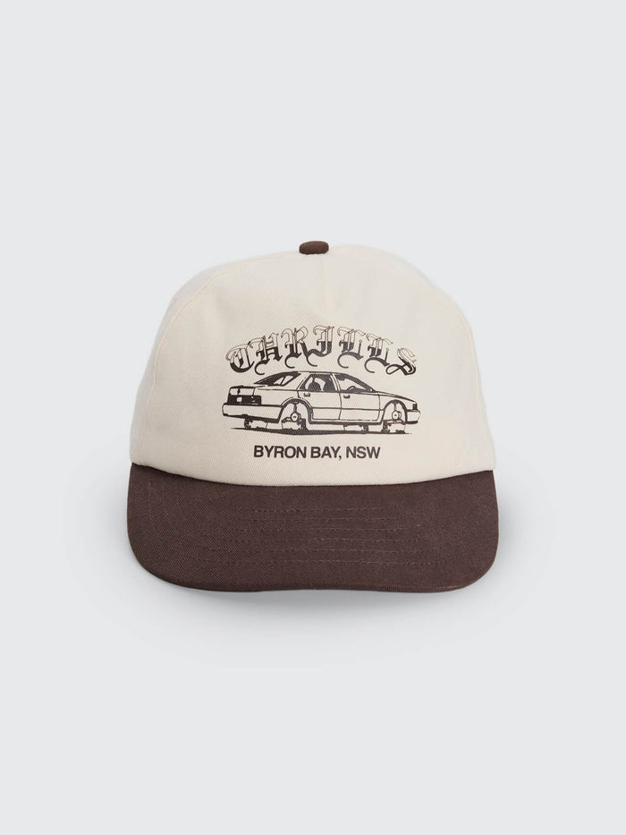 Neighbourhood 5 Panel Short Brim Cap - Dirty White - Postal Brown One Size