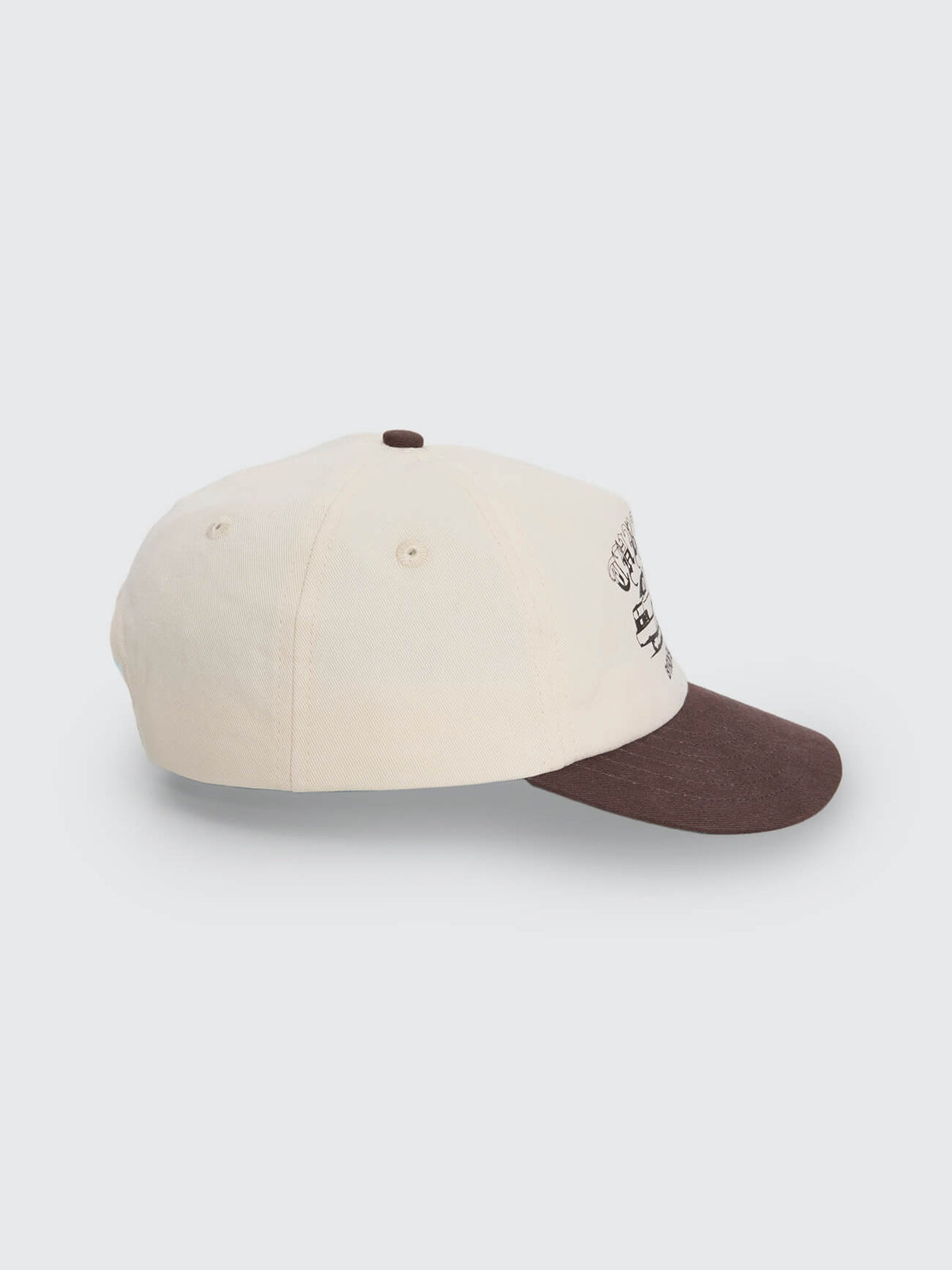 Neighbourhood 5 Panel Short Brim Cap - Dirty White - Postal Brown One Size