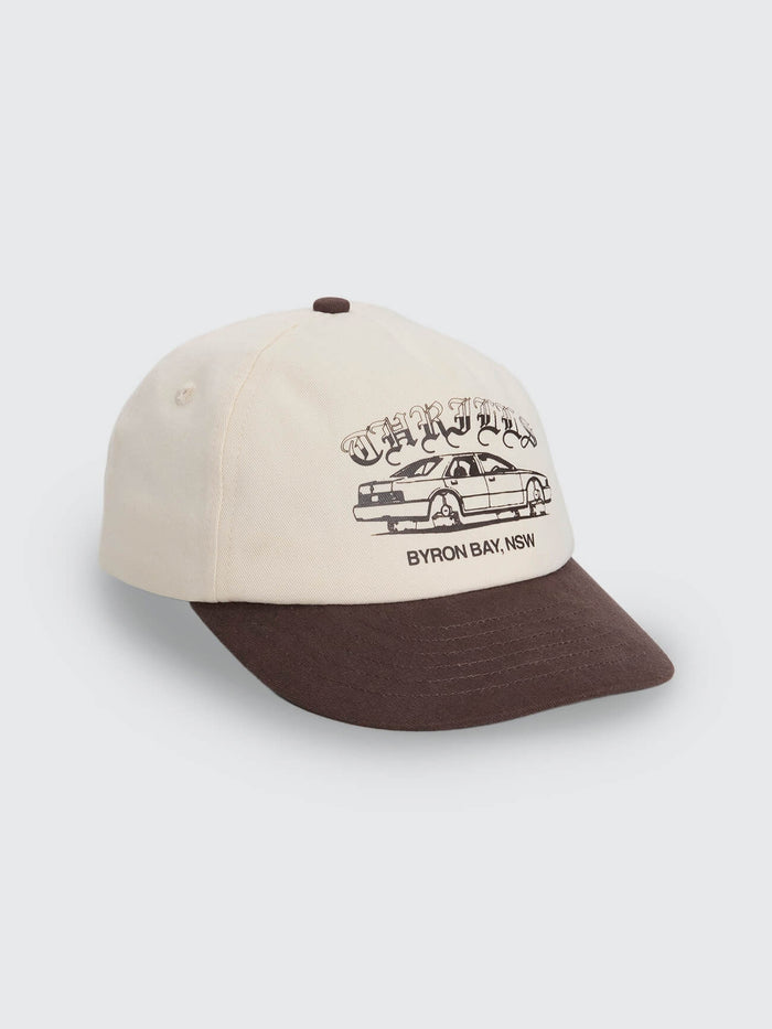 Neighbourhood 5 Panel Short Brim Cap - Dirty White - Postal Brown One Size