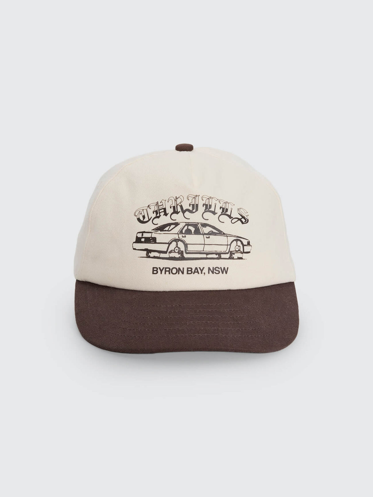 Neighbourhood 5 Panel Short Brim Cap - Dirty White - Postal Brown One Size