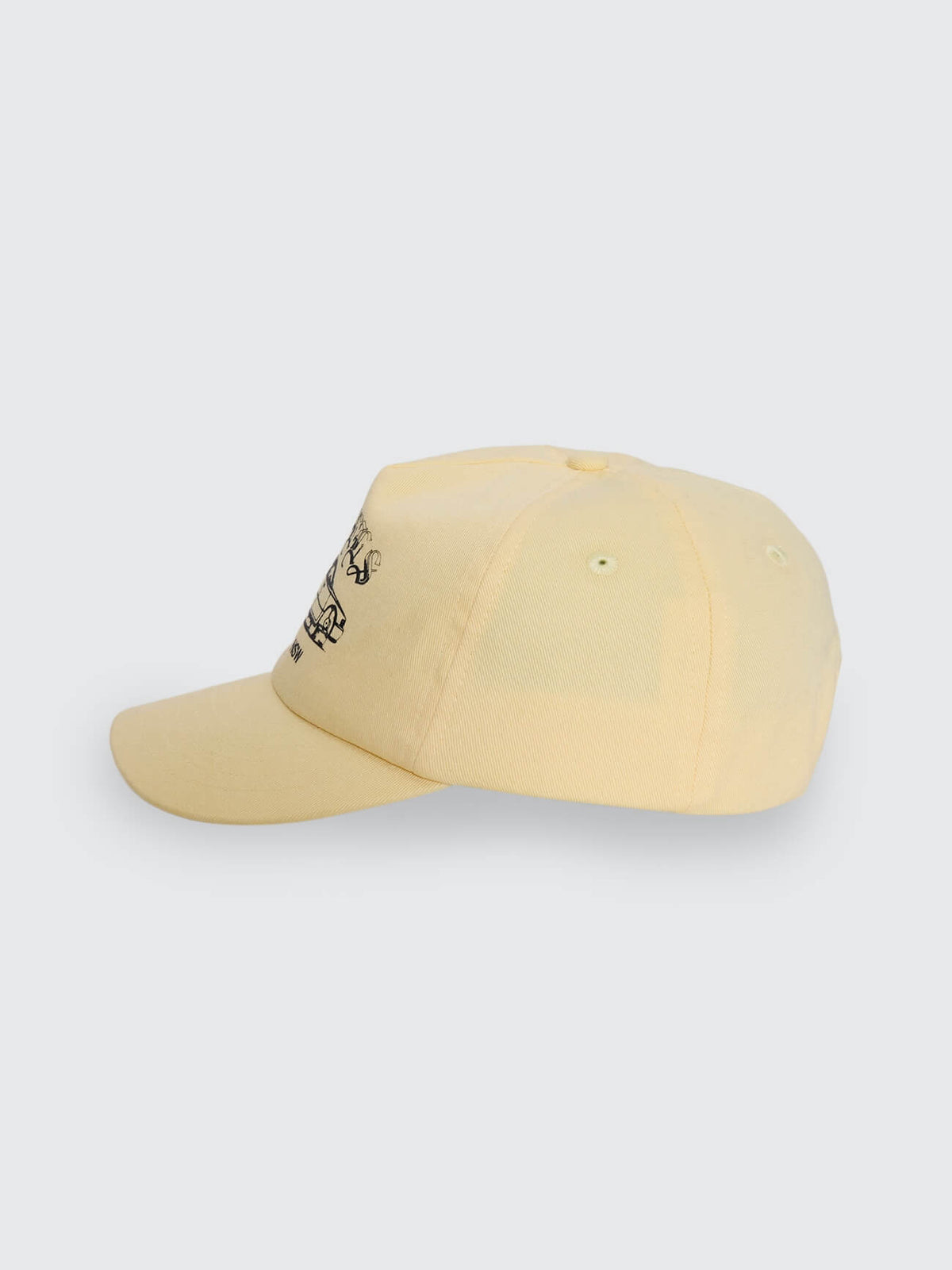 Neighbourhood 5 Panel Short Brim Cap - Butter Yellow One Size