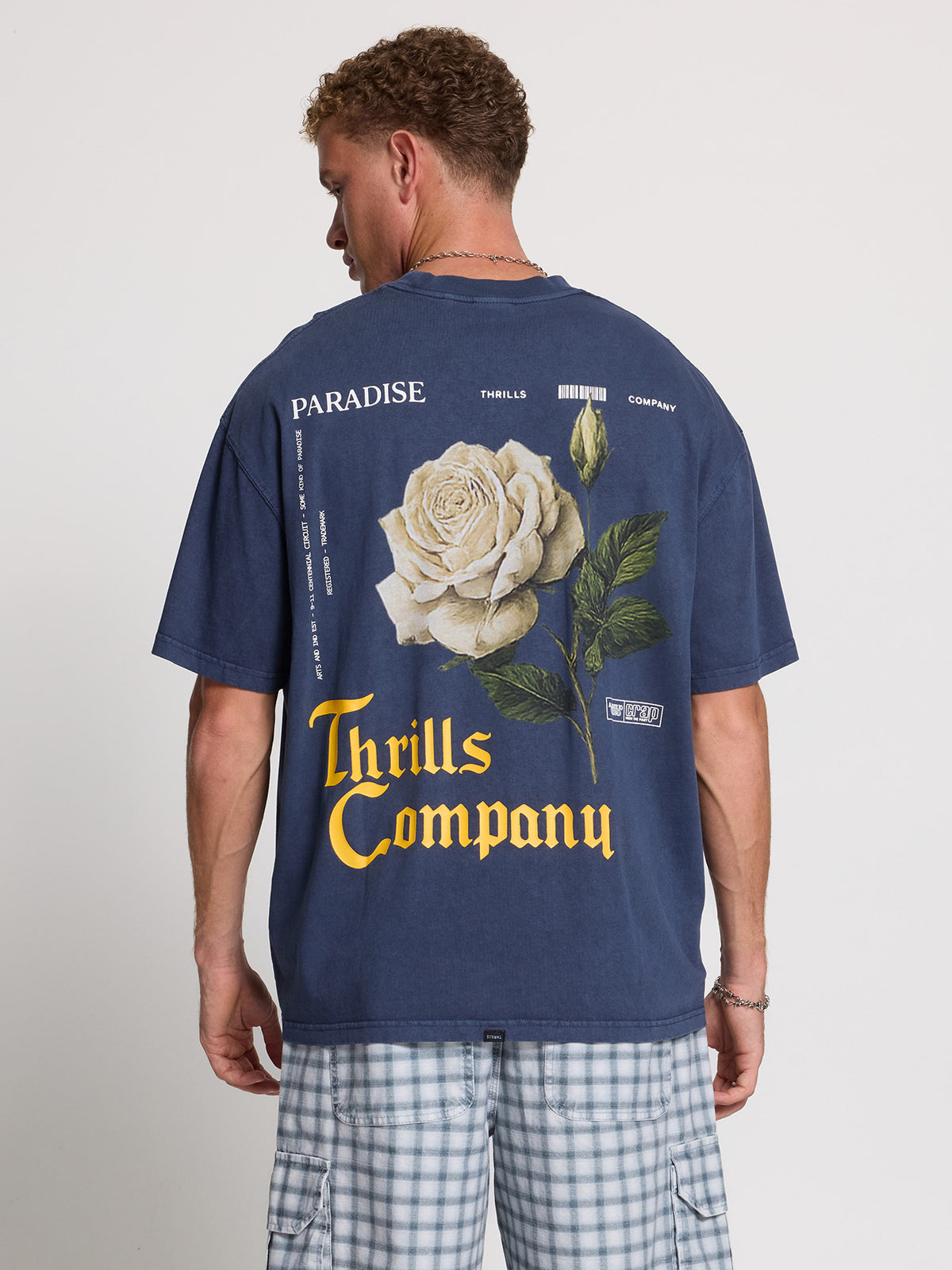 A New Paradise Box Fit Oversize Tee - Heritage Navy XS