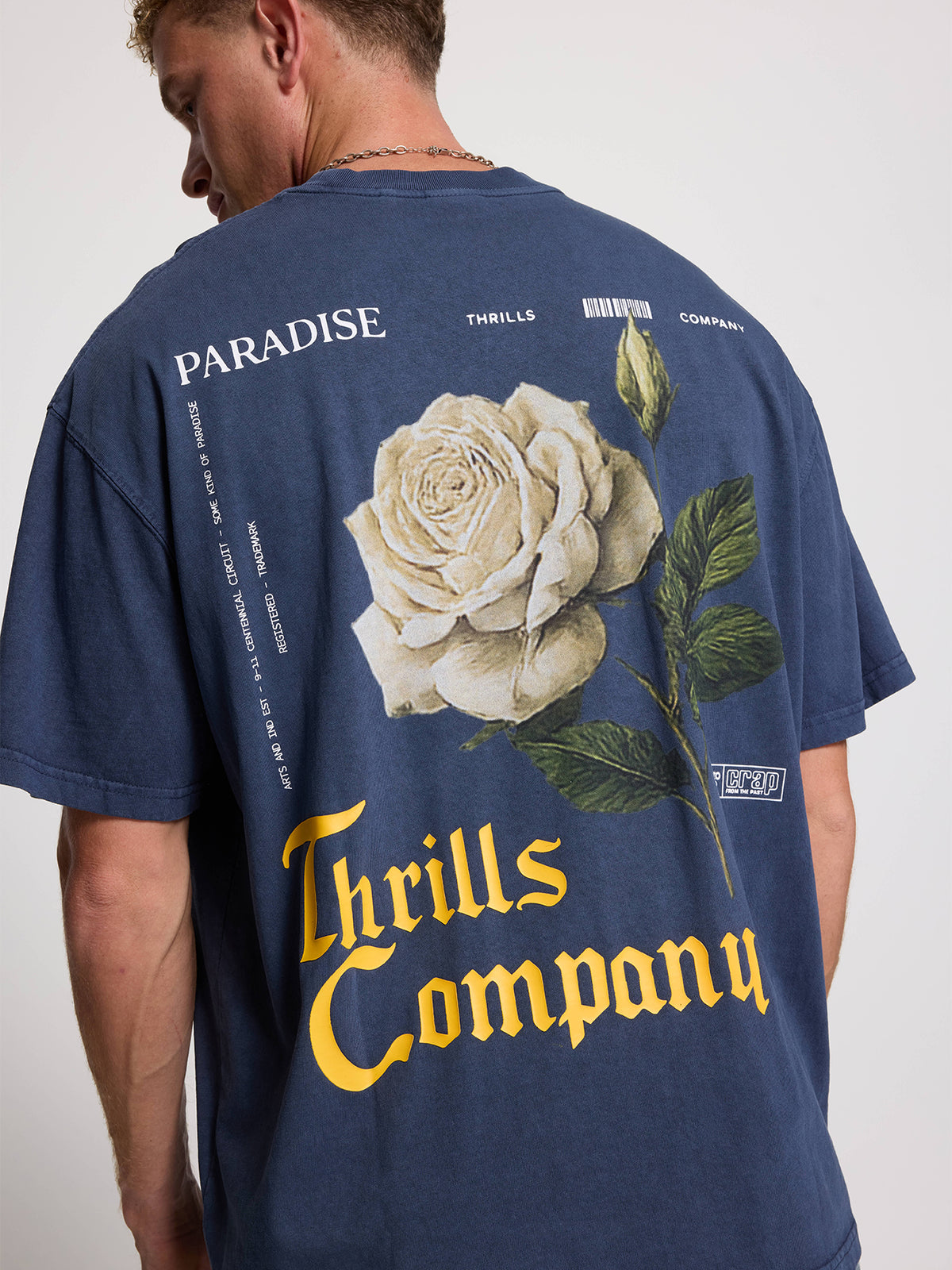 A New Paradise Box Fit Oversize Tee - Heritage Navy XS