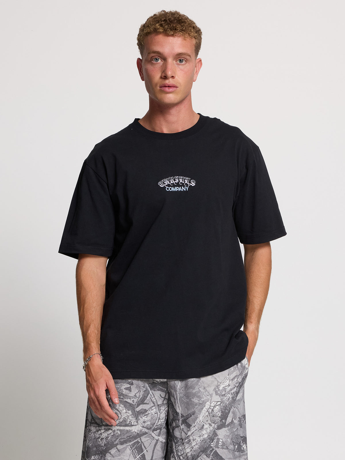 Final Countdown Oversize Fit Tee - Washed Black XXS