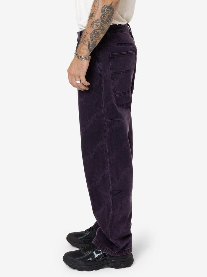 Thrills x Epokhe Big Slacker Baggy Denim Jean - Black/Purple