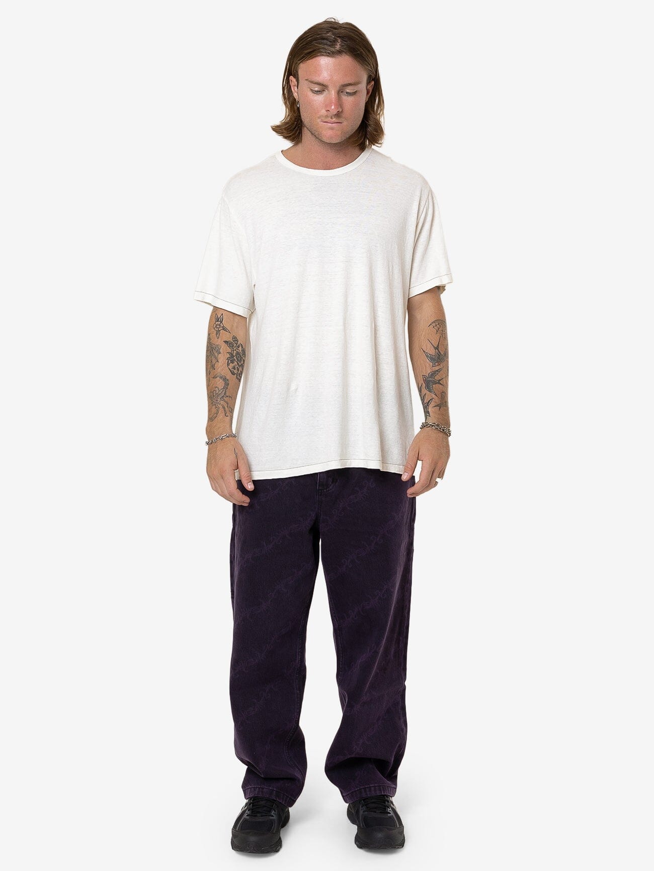 Thrills x Epokhe Big Slacker Baggy Denim Jean - Black/Purple