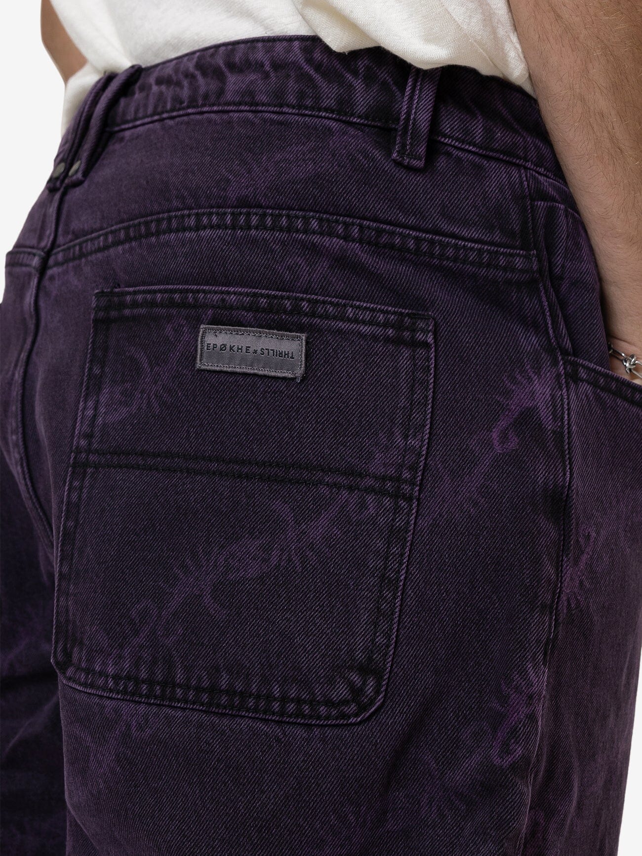 Thrills x Epokhe Big Slacker Baggy Denim Jean - Black/Purple
