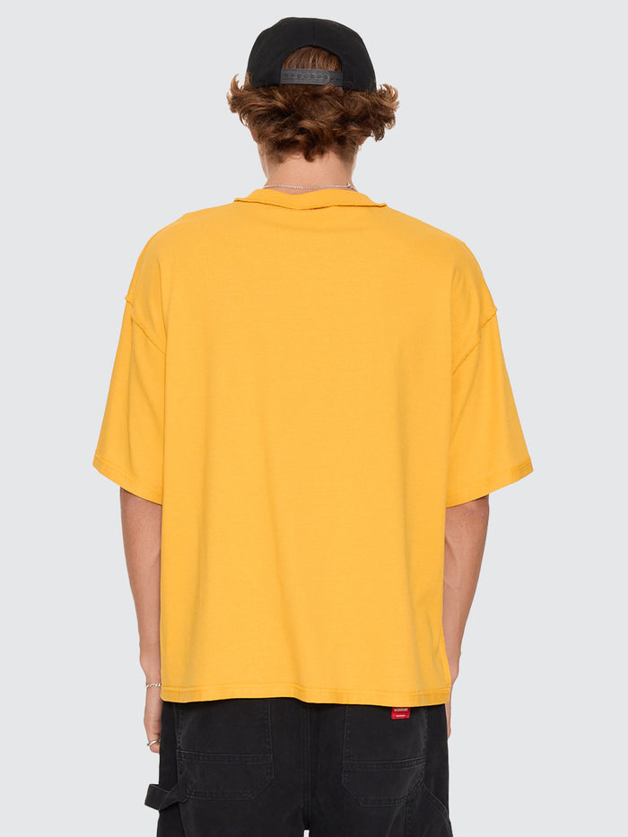 Fadeaway Box Crop Overdye Tee - Solar Yellow
