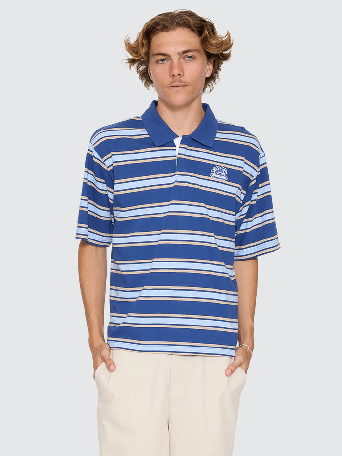 Shadow Cherub Short Sleeve Golf Polo - Blue
