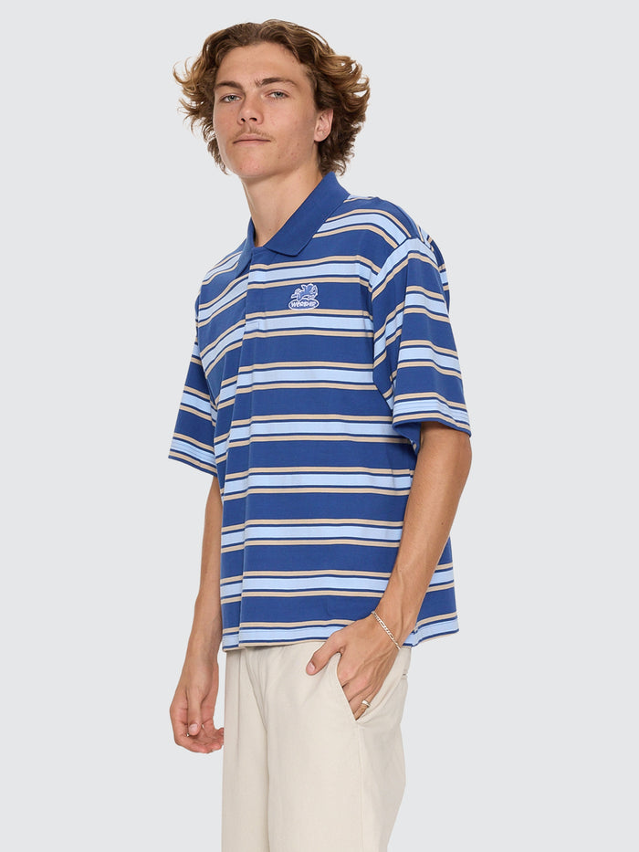 Shadow Cherub Short Sleeve Golf Polo - Blue