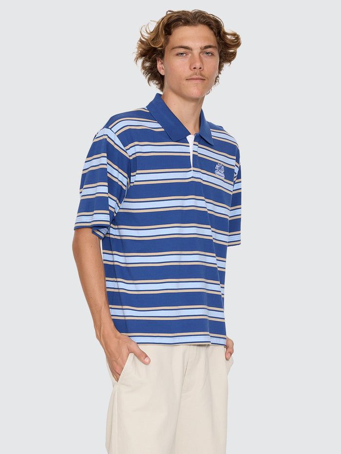 Shadow Cherub Short Sleeve Golf Polo - Blue