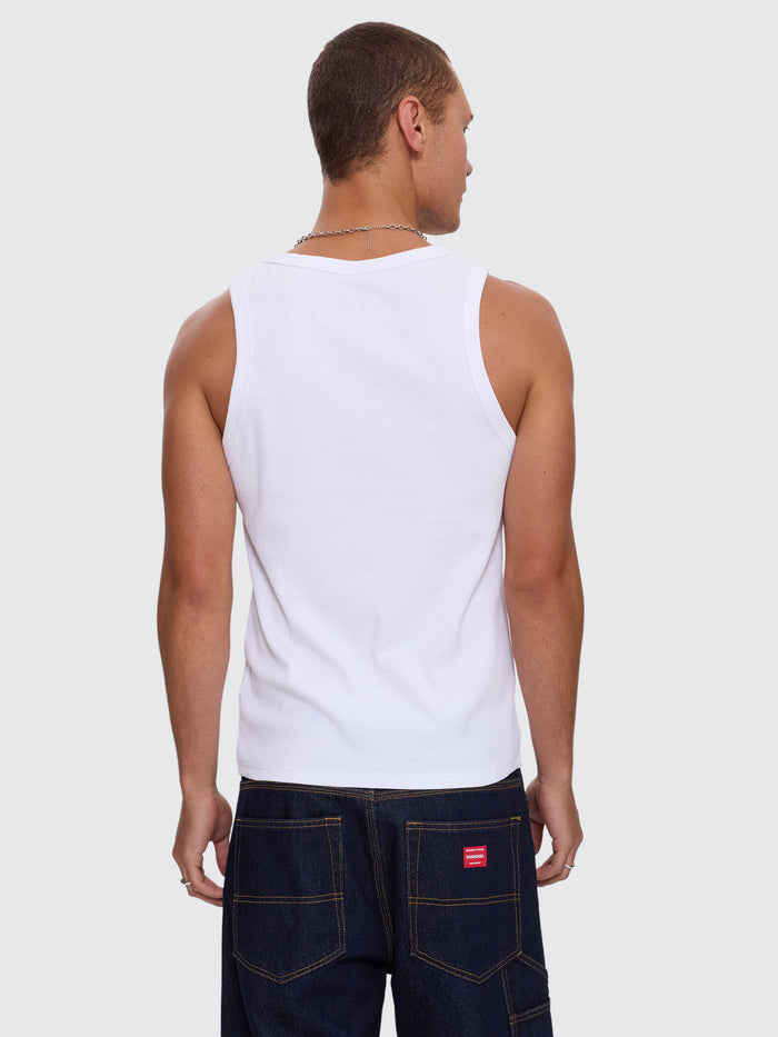 Base Rib Tank - White