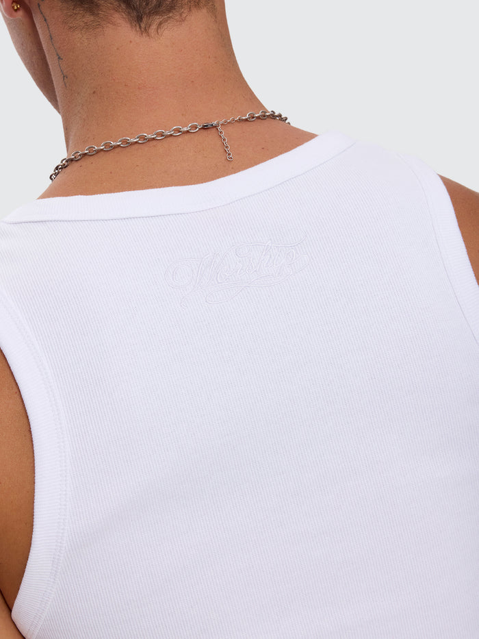 Base Rib Tank - White