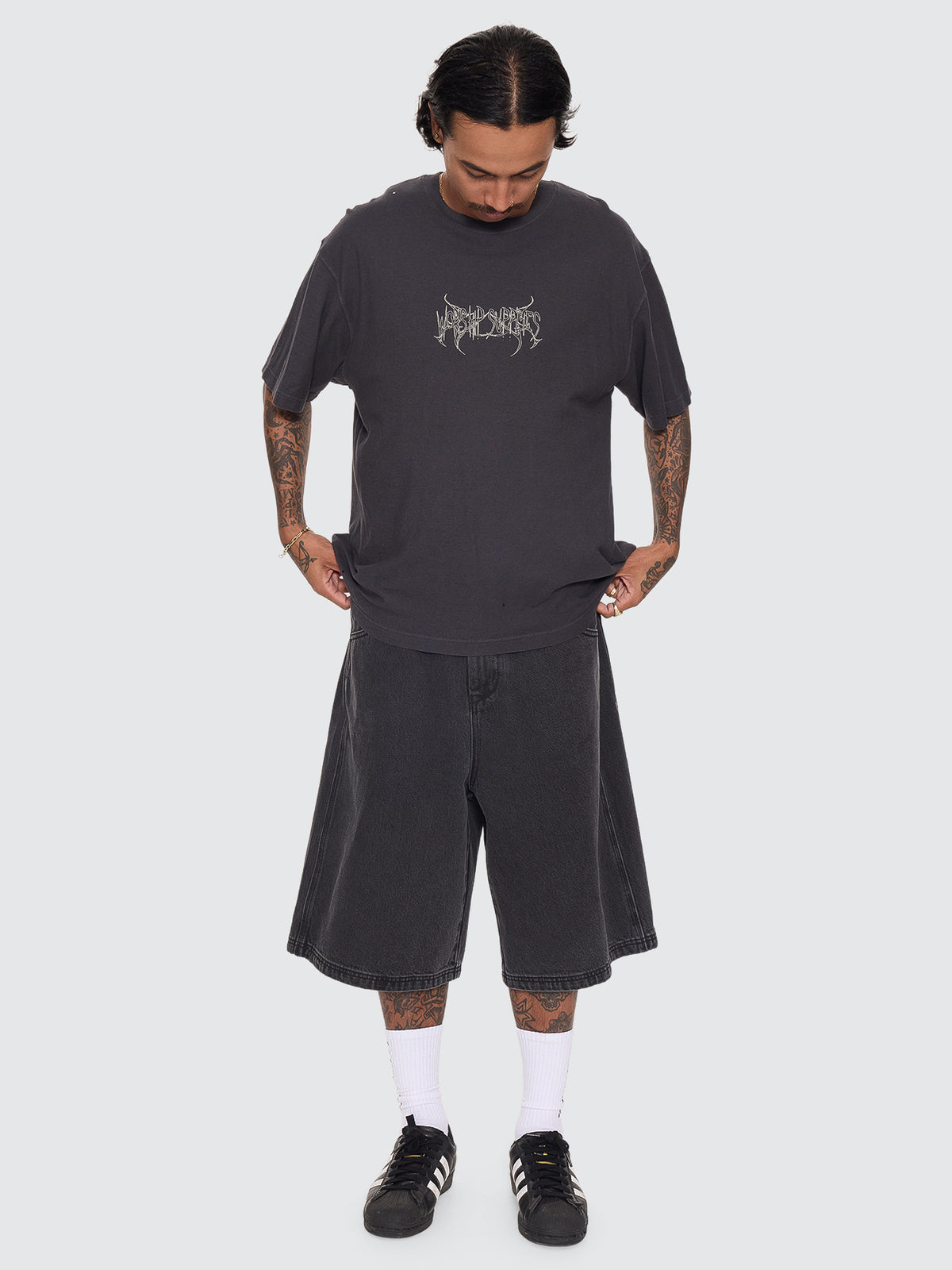 Spinal Cotton Linen Tee - Pigment Black