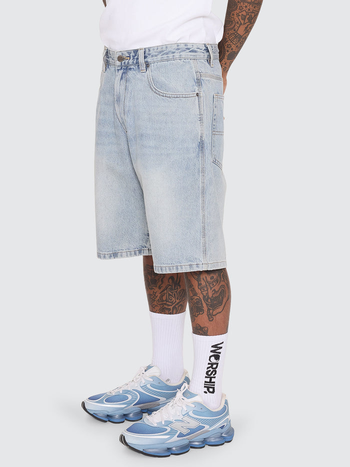 Dimension Big Dawg Jean Short - Faded Worn Blue