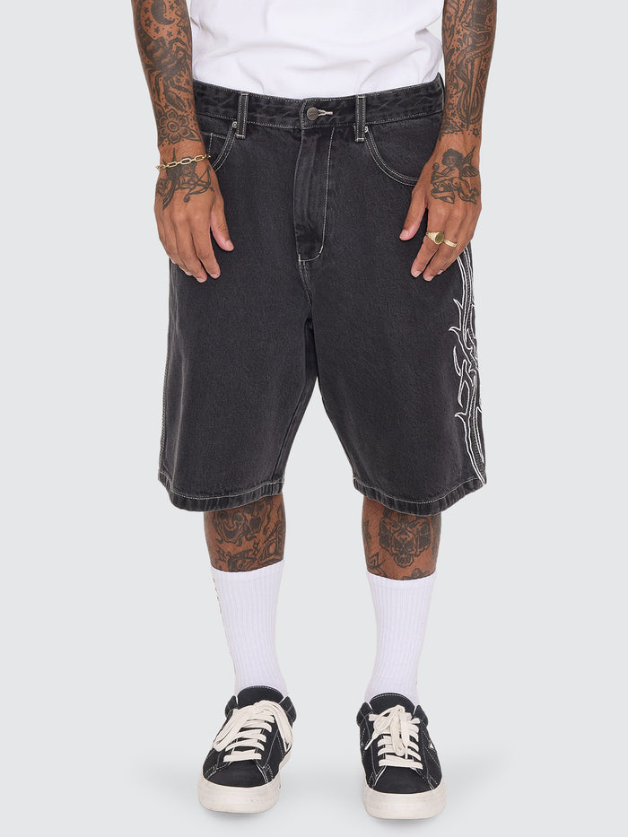 Pitted Big Dawg Jean Short - Used Black