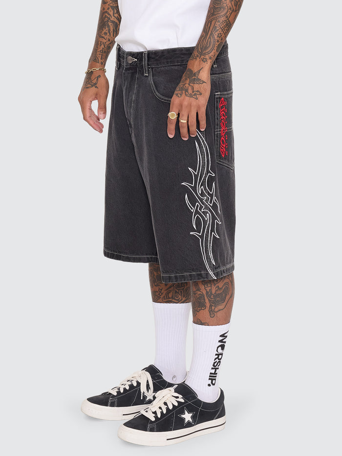 Pitted Big Dawg Jean Short - Used Black