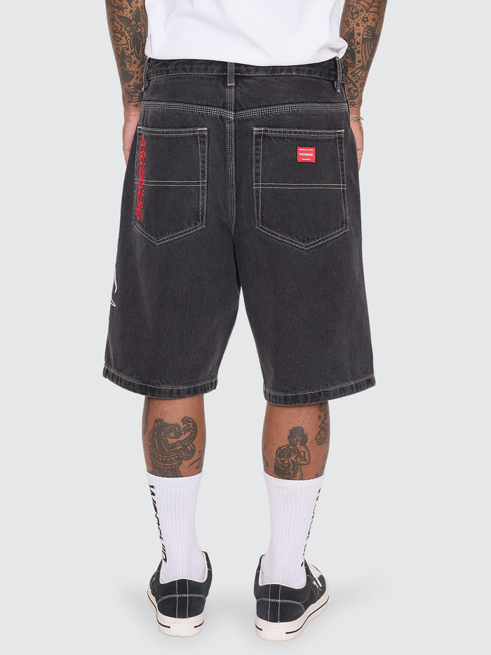 Pitted Big Dawg Jean Short - Used Black