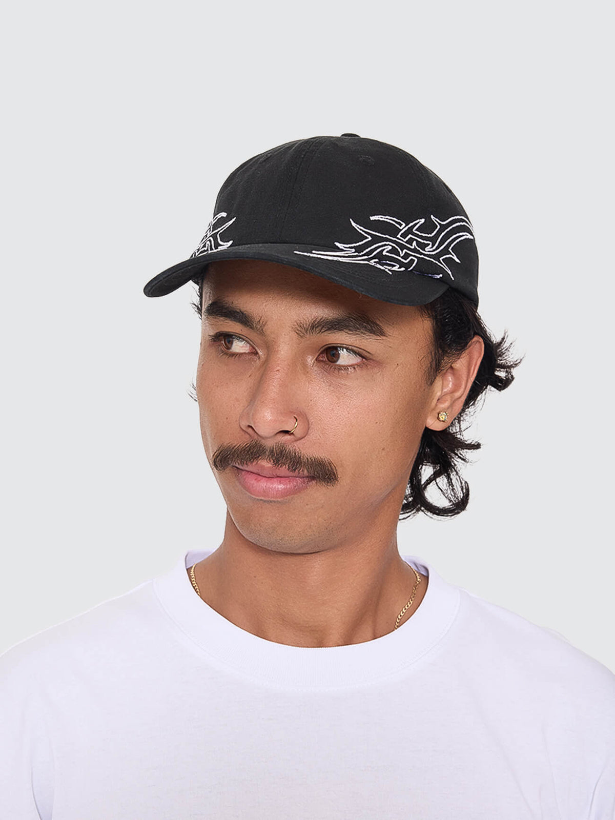 Pitted 6 Panel Hat - Black One Size