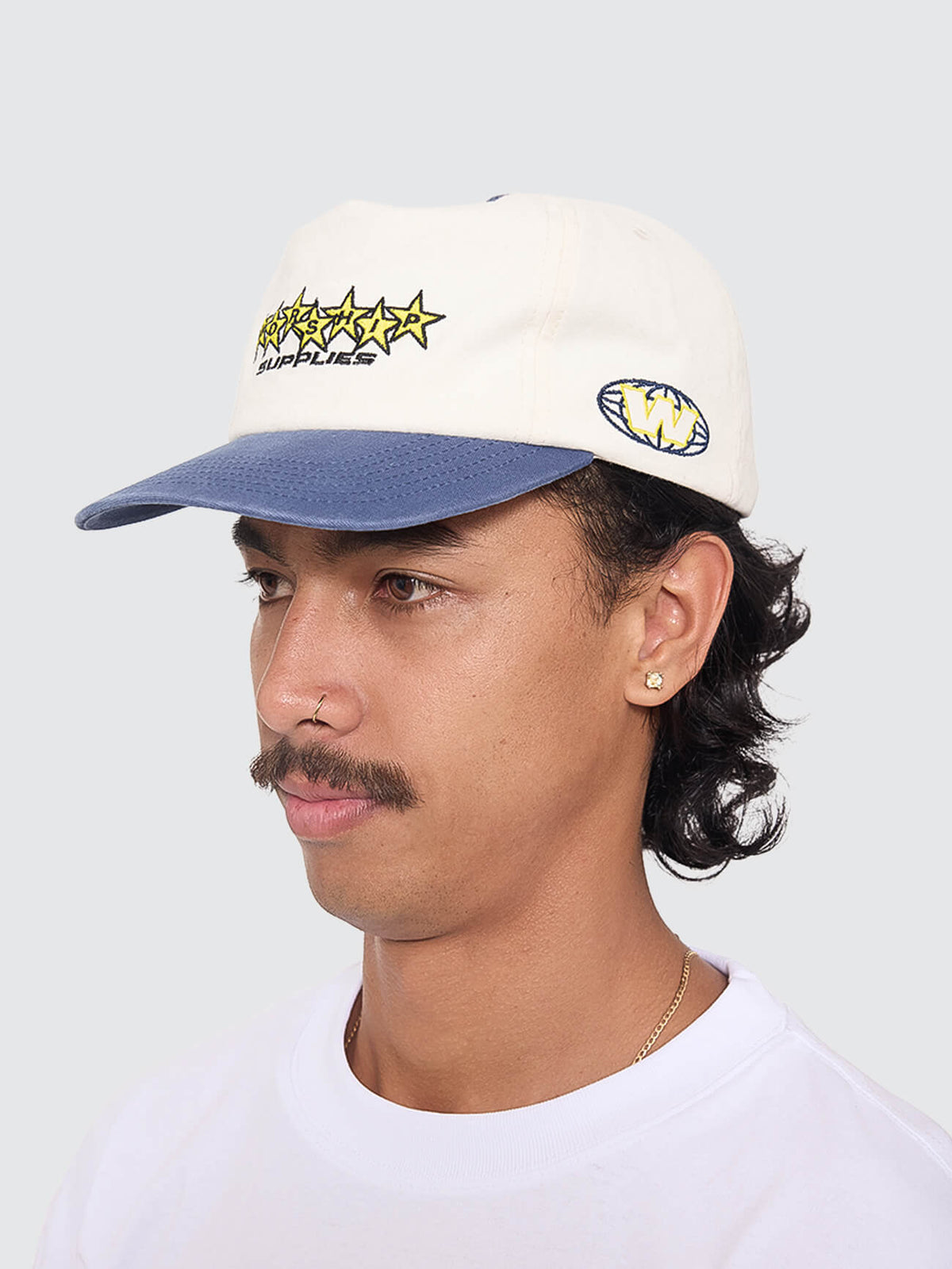 Feeva 5 Panel Hat - Coconut - Blue One Size