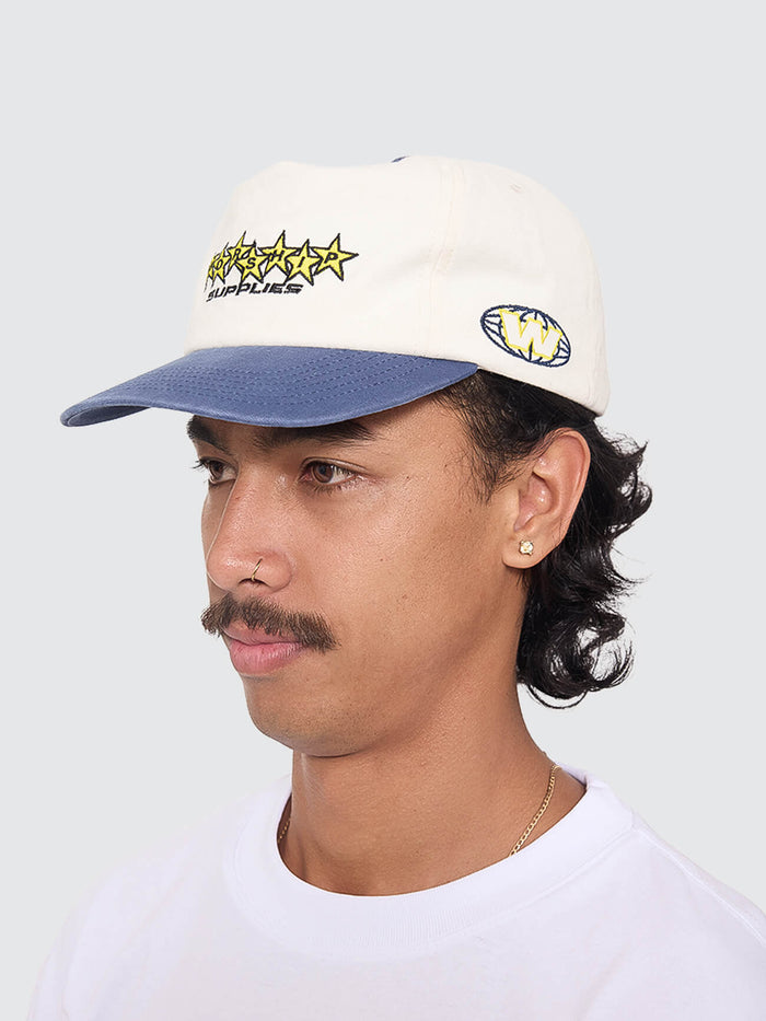 Feeva 5 Panel Hat - Coconut - Blue One Size