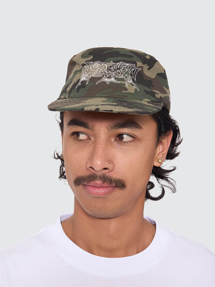 Hexed Pillbox Hat - Camo One Size
