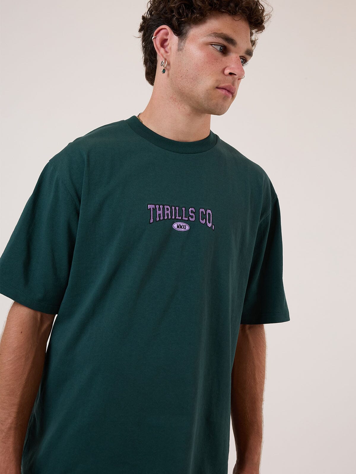 Recruit Oversized Fit Tee - Forrest Green XS