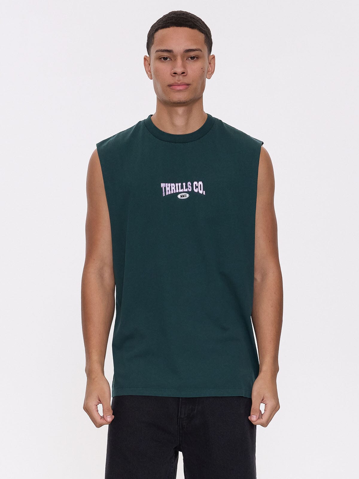 Recruit Merch Fit Muscle Tee - Forest Green