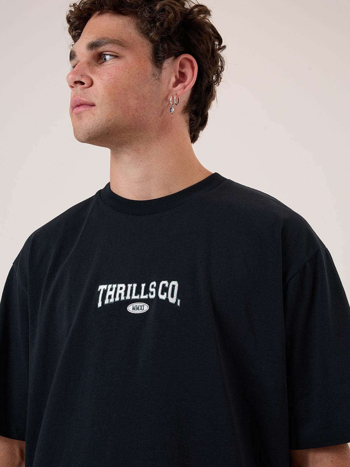 Recruit Oversized Fit Tee - Washed Black XS