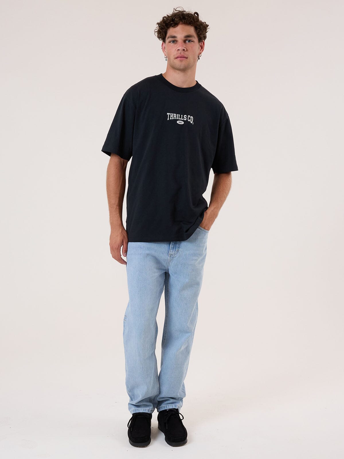 Recruit Oversized Fit Tee - Washed Black XS